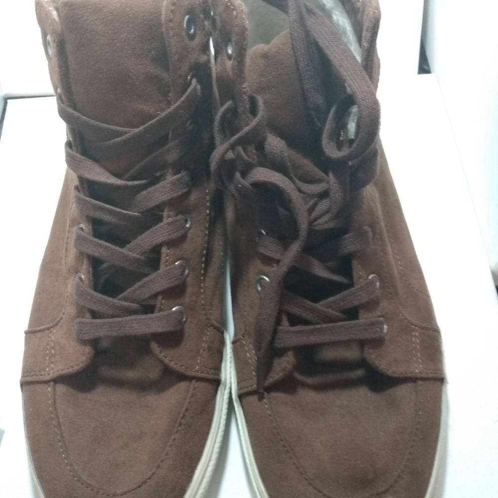 Brown suede boots